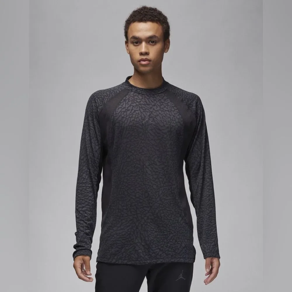 Nike Air Jordan Dri-FIT ADV Long Sleeve Shirt Elephant Print Black